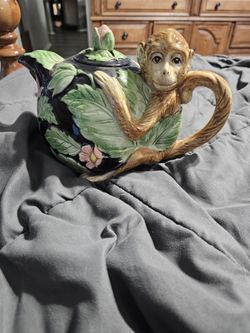 Fitz And Floyd Rainforest Monkey Teapot