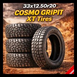 Brand New 33X12.50R20 Cosmo Gripit XT Tires