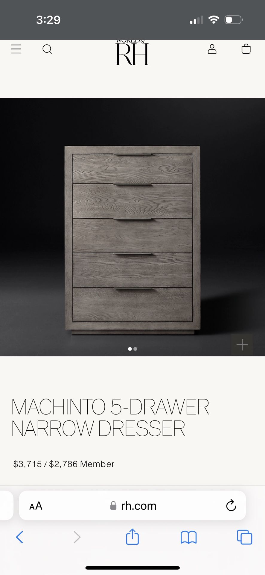 Rh Grey Oak Dresser