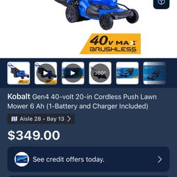 Kobalt Lawnmower 