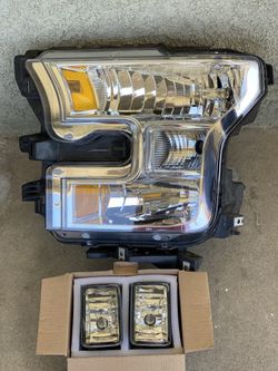 2017 Ford F-150 OEM headlights and fog lights
