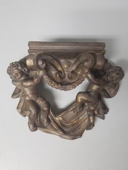 Vintage Double Cherub Floating Shelf