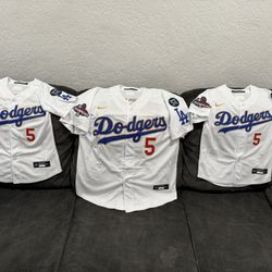 Los Angeles Dodgers Freddie Freeman Gold World Series Champions Jersey Men Women & Kids 