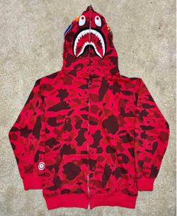 BAPE Red Camo Full Zip Hoodie size M