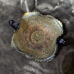 Iridescent Carnival Glass Candy Dishes