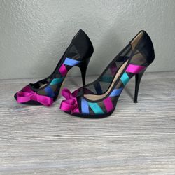 Vintage Black and pink Gianni marra high heels 