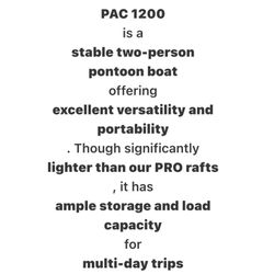 Outcast Sporting Gear (OSG) PAC 1200 / Frame And Pontoons Included 