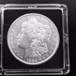 1884o Morgan silver dollar