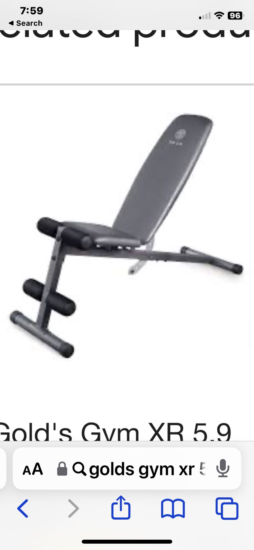 Golds Gym Weight Bench Xr 5.9