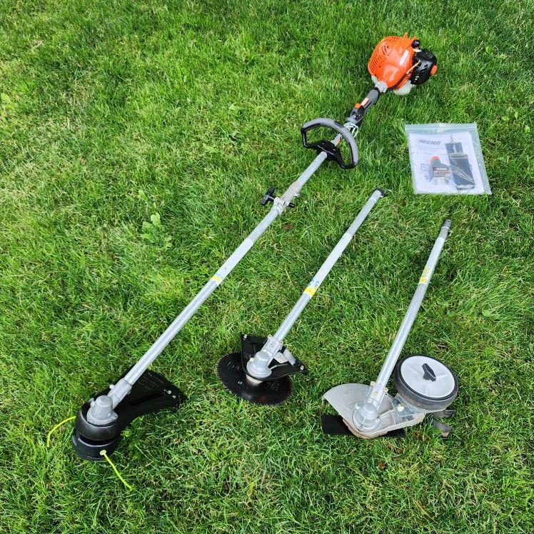 Echo PAS-225 Pro Grade Weed Trimmer & Attachments - $480