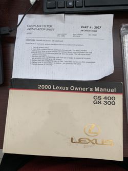 Lexus GS 400/ GS 300 Owners manual
