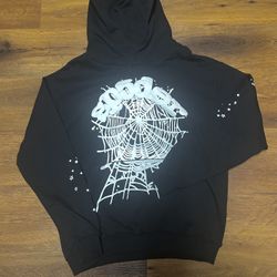 Sp5der Hoodie, Black, Medium,Never Worn.