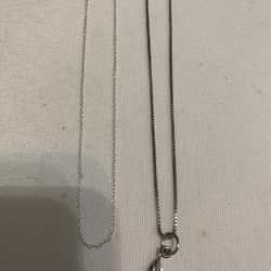 2 18” Sterling Silver Necklaces