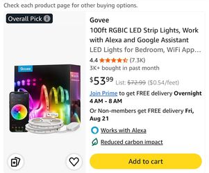 Govee 100ft RGBIC LED Strip Lights