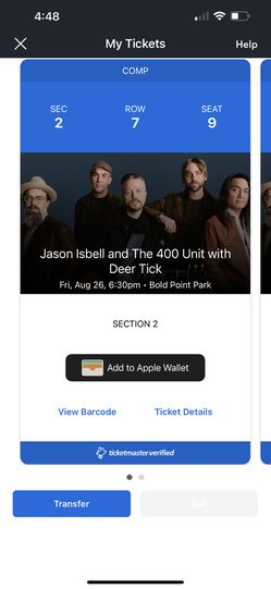 Jason Isbell And The 400 Unit With Deer Tick Concer Tickets Thumbnail