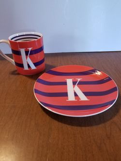 Kate Spade "To the letter" cup and dish