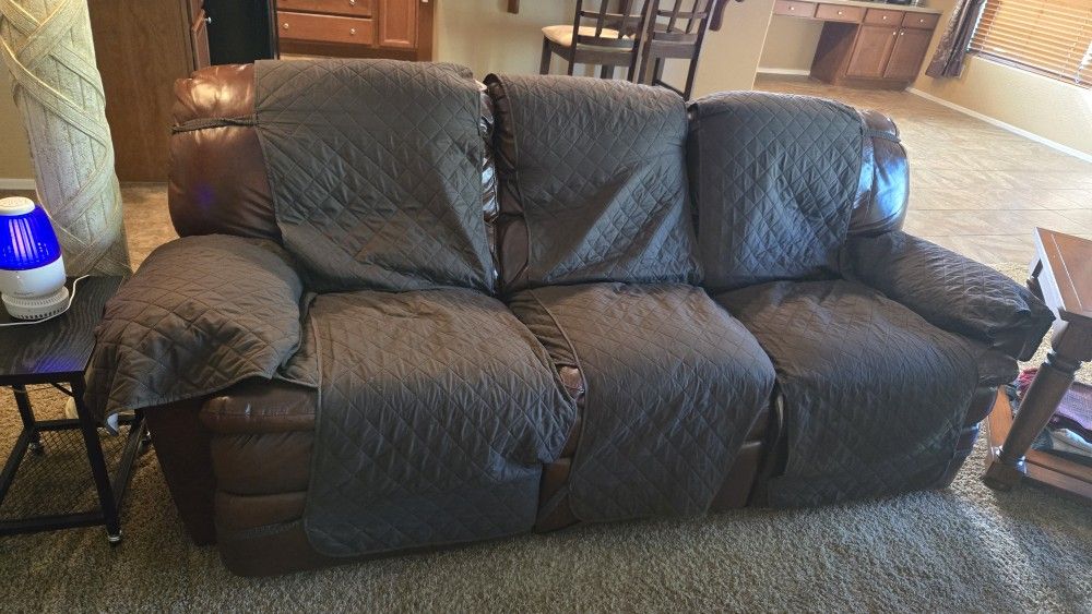 3 Seat Recliner Couch Leather