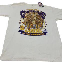 NWT Los Angeles Lakers NBA 2009 Champions Adidas Shirt Men’s Large Kobe Bryant