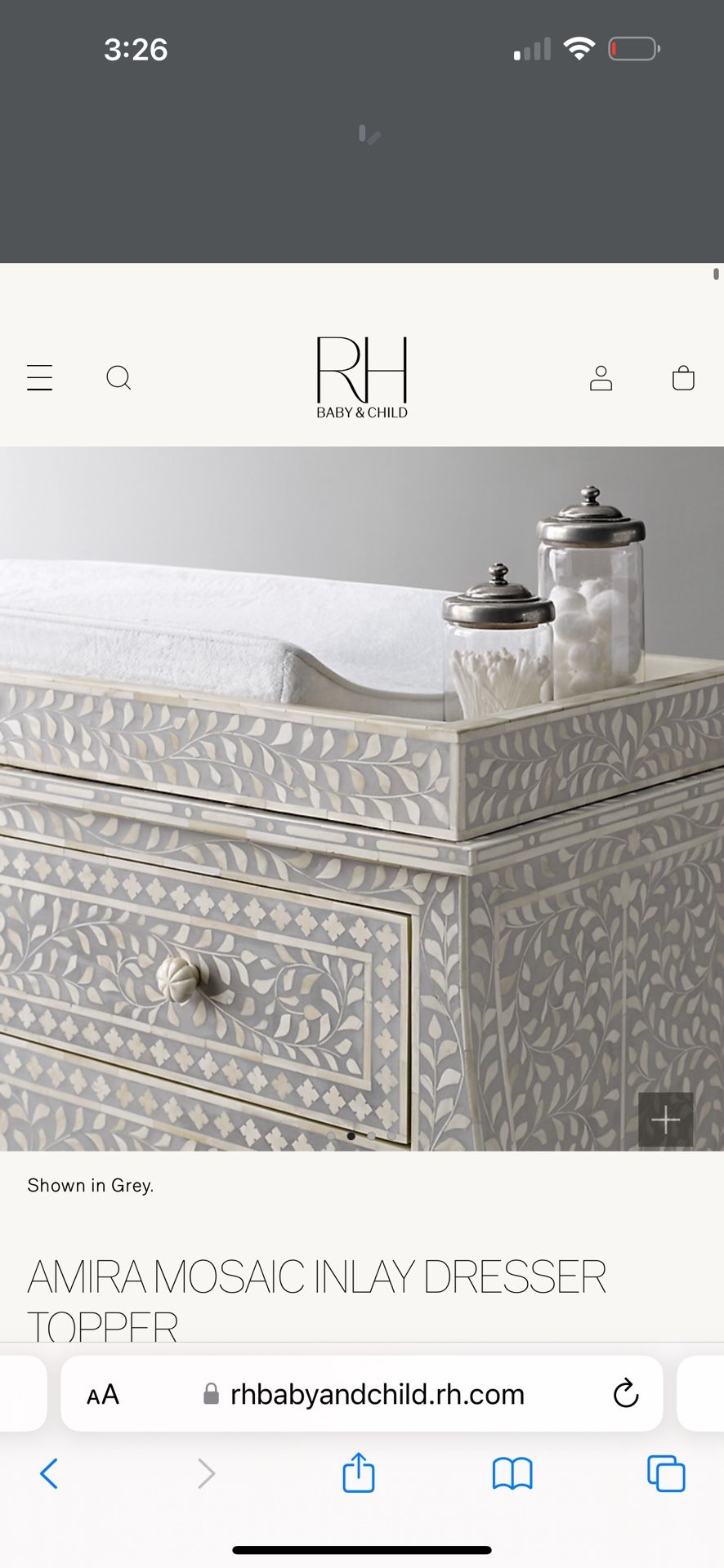 Changing Table Topper From Restoration Hardware