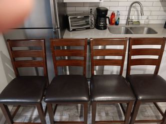 Set of 4 LADDERBACK DINING CHAIRS