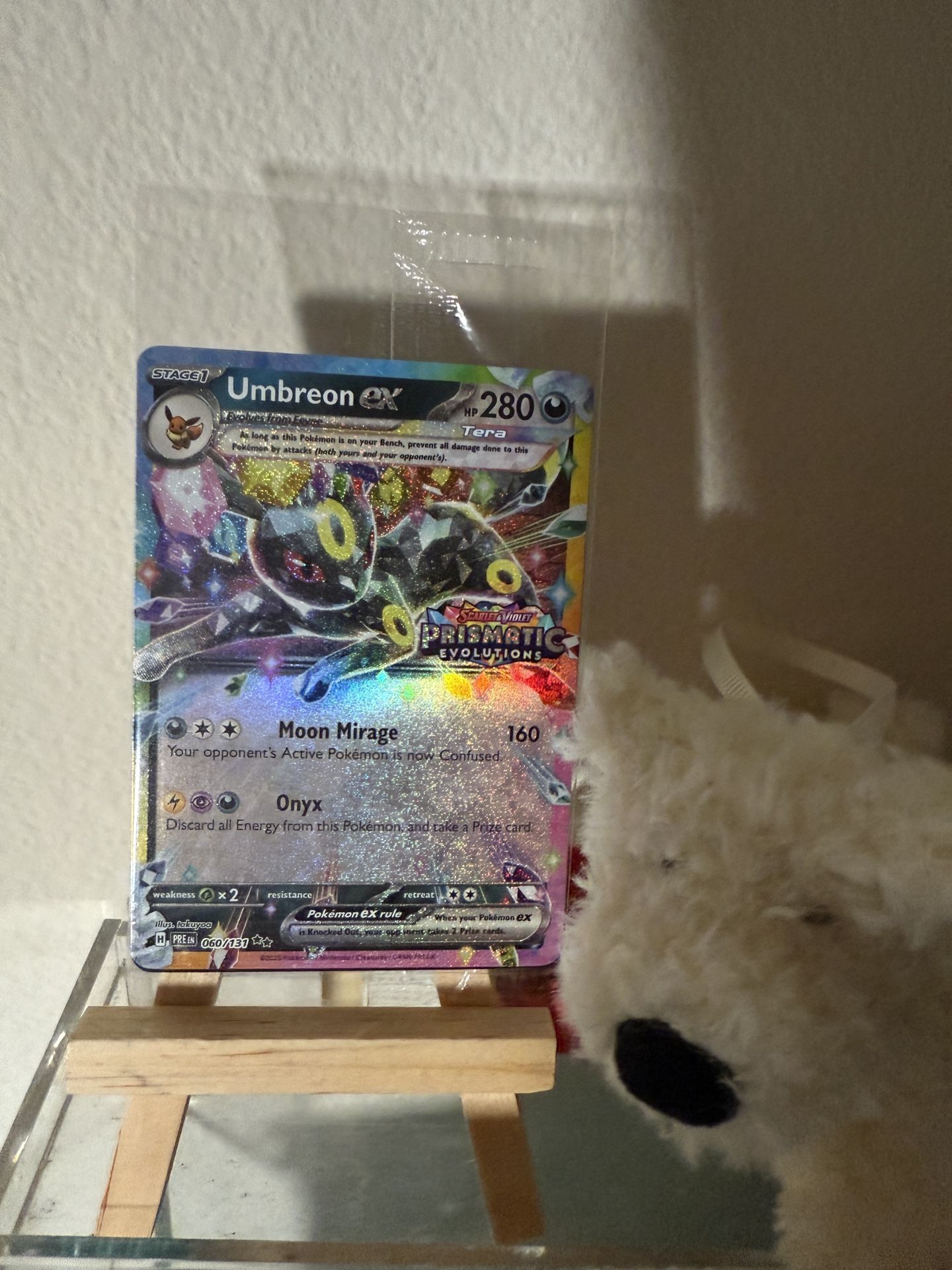 Umbreon Ex 060/131 Stamped Pokemon Prismatic Evolutions Stamp Promo Surprise Box