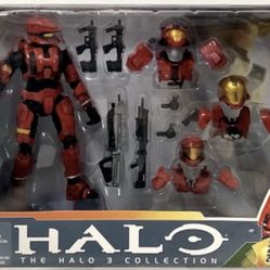 Halo 3 McFarlane Toys Spartan Armor Pack Red Action Figure Set NEW RARE