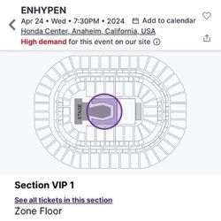 ENHYPEN VIP 1 GA Tickets 