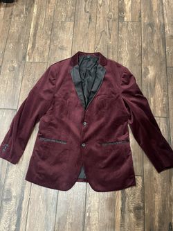 Men’s Velvet Burgundy Blazer By Alfani  