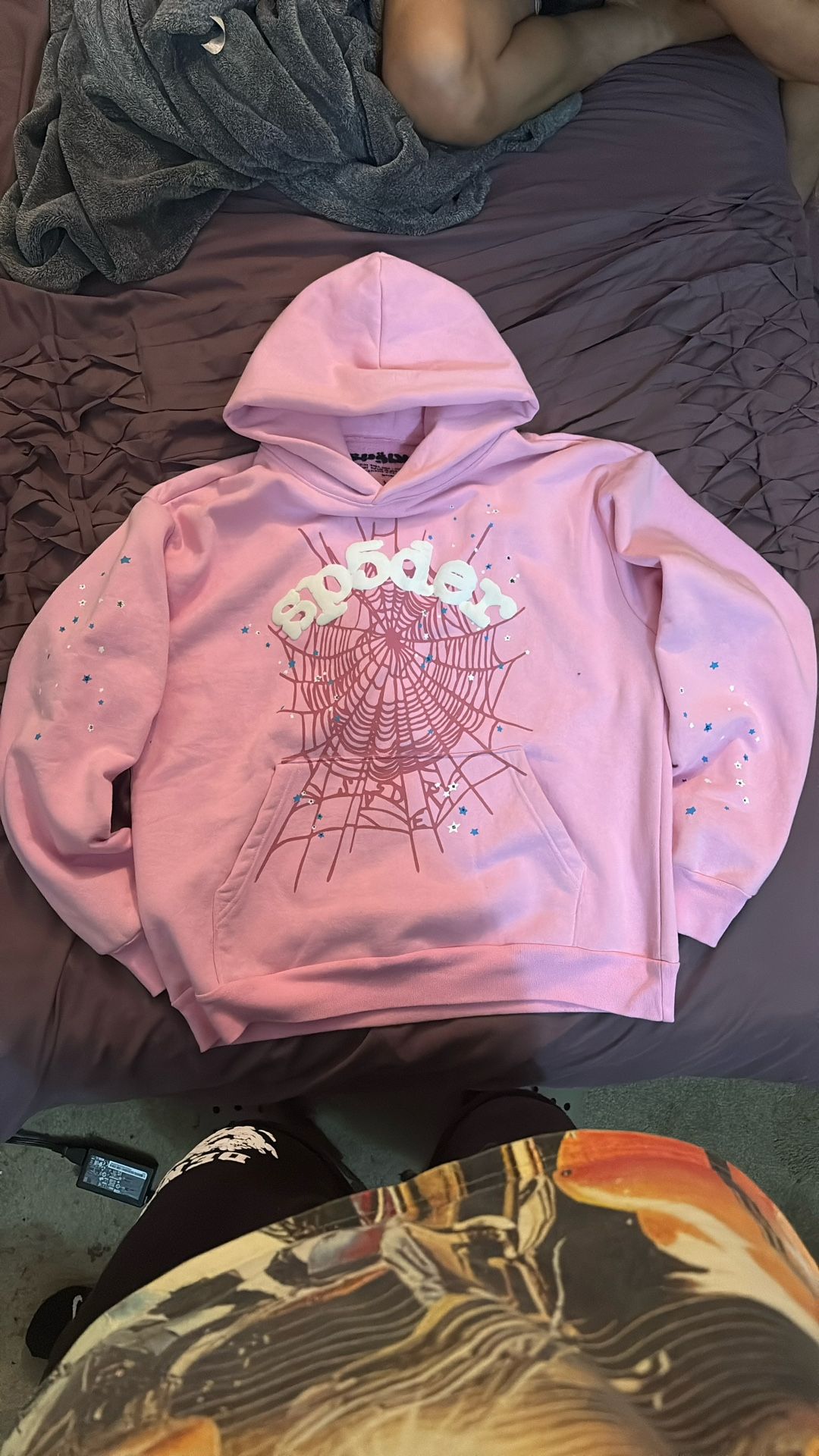 Xl Used Pink Sp5der Hoodie