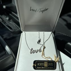 14k White Gold Necklace “Love”