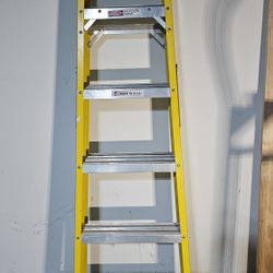 Werner 6 ft Fiberglass Ladder – Heavy Duty (250 lb Rated)