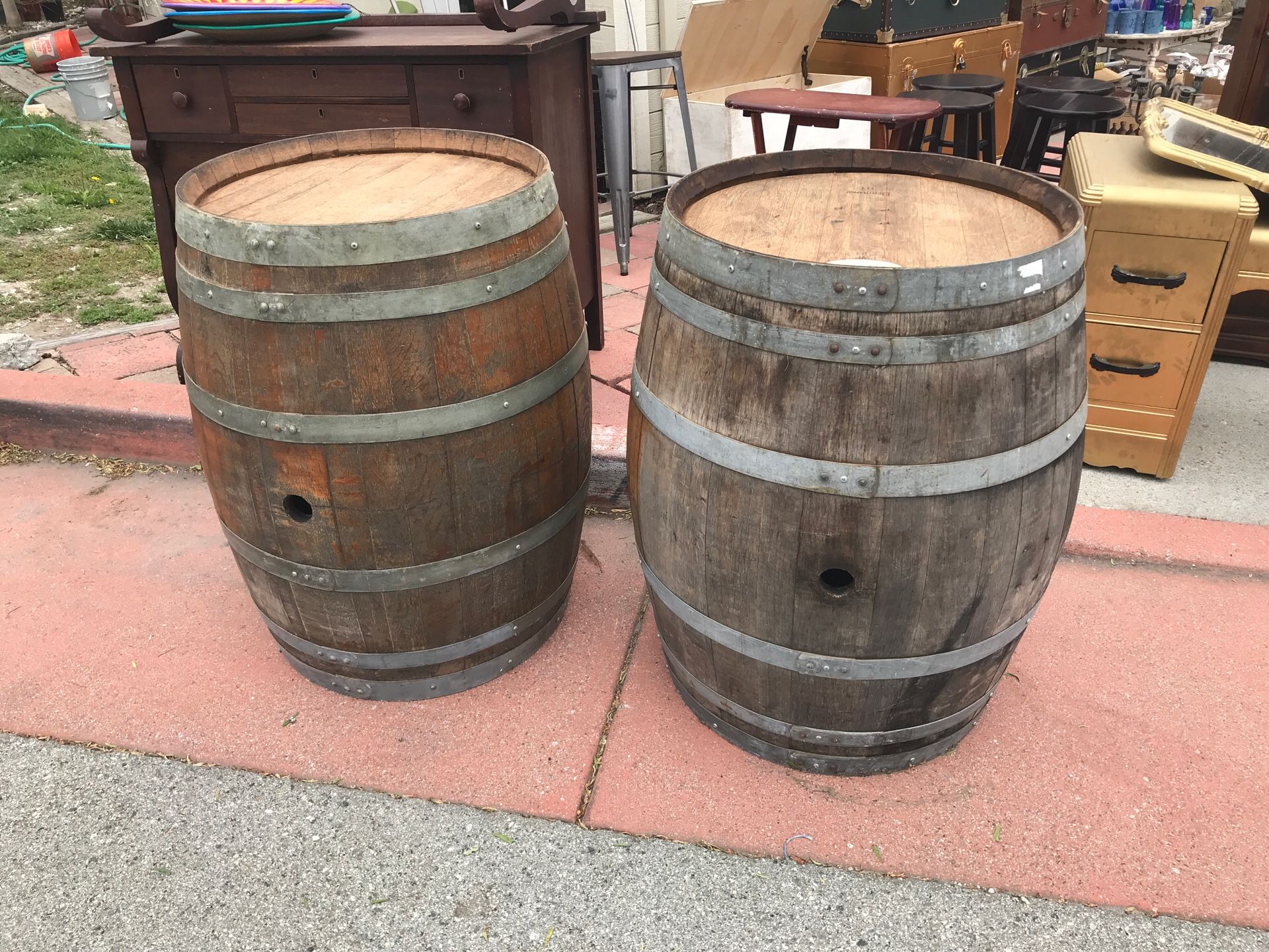 Wine barrels