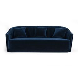 Divani 3 Pieces Living Room Set Blue Velvet 