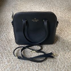 Kate Spade Black Handbag with Gold Details