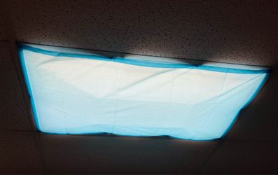 Set of 8 Blue Magnetic Fluorescent Light Filters for Classroom or Office