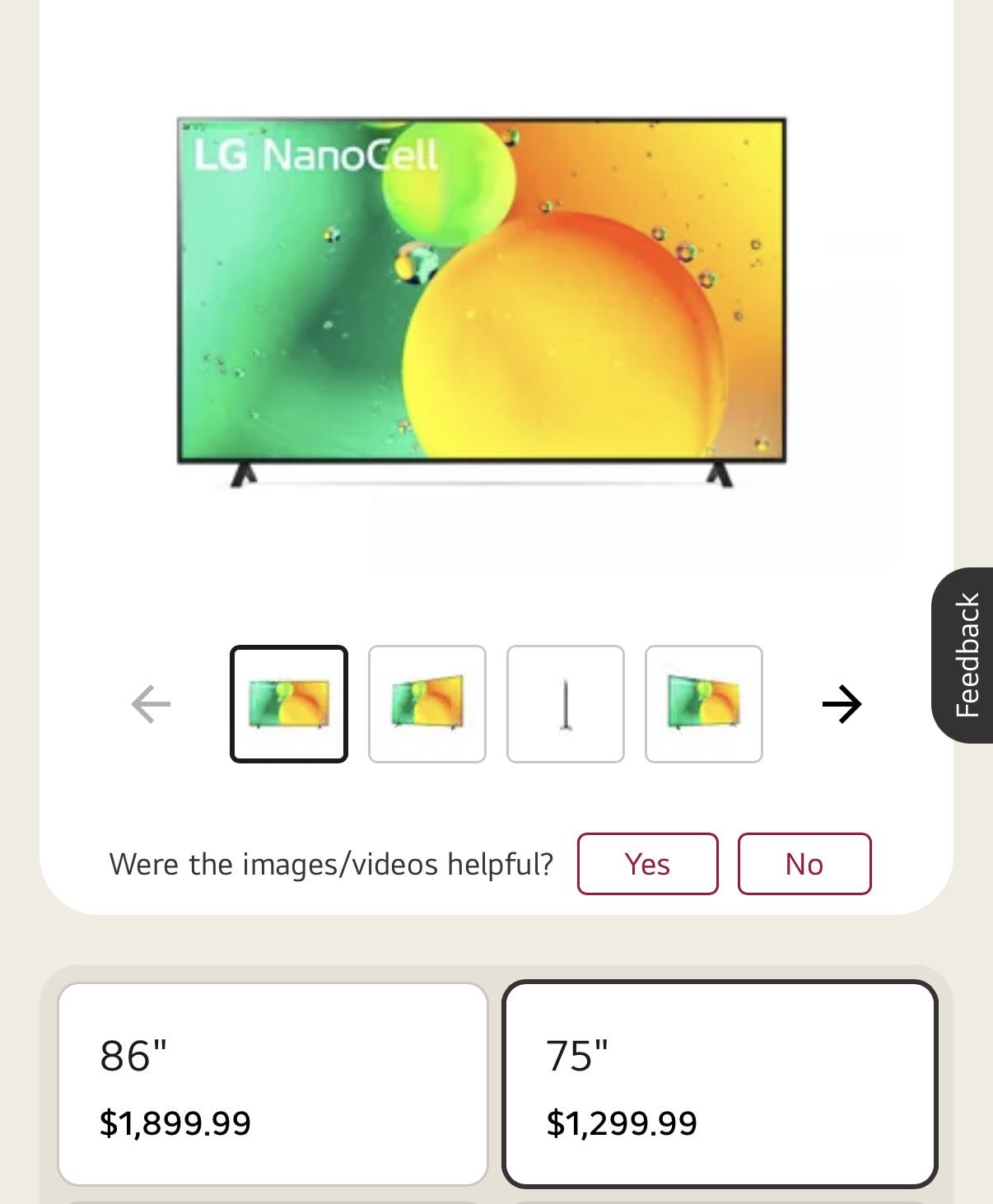75in LG LED 4k TV