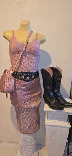 Burning man skirt  lace top , belt!!(purse & boots NOT INCLUDED)