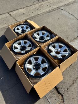 (5) New 17” Machined KMC “Outrun” Wheels for 6x5.5 (6x139.7) Trucks and SUVs