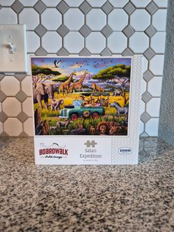 "Safari Expedition" 1000-Piece Jigsaw Puzzle by the Boardwalk Puzzle Company