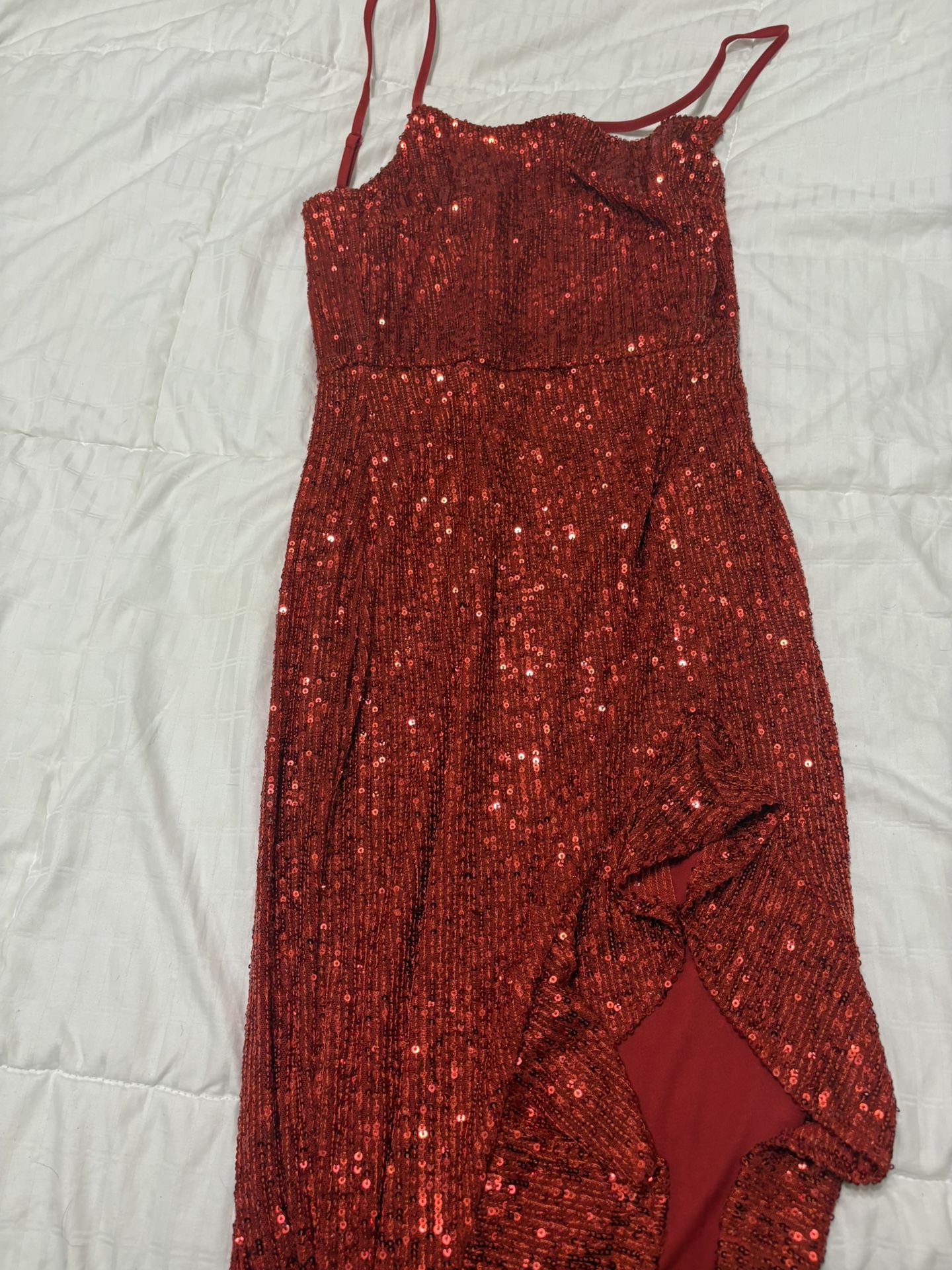 Red Sequin Dress
