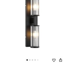 Matte black modern vanity light