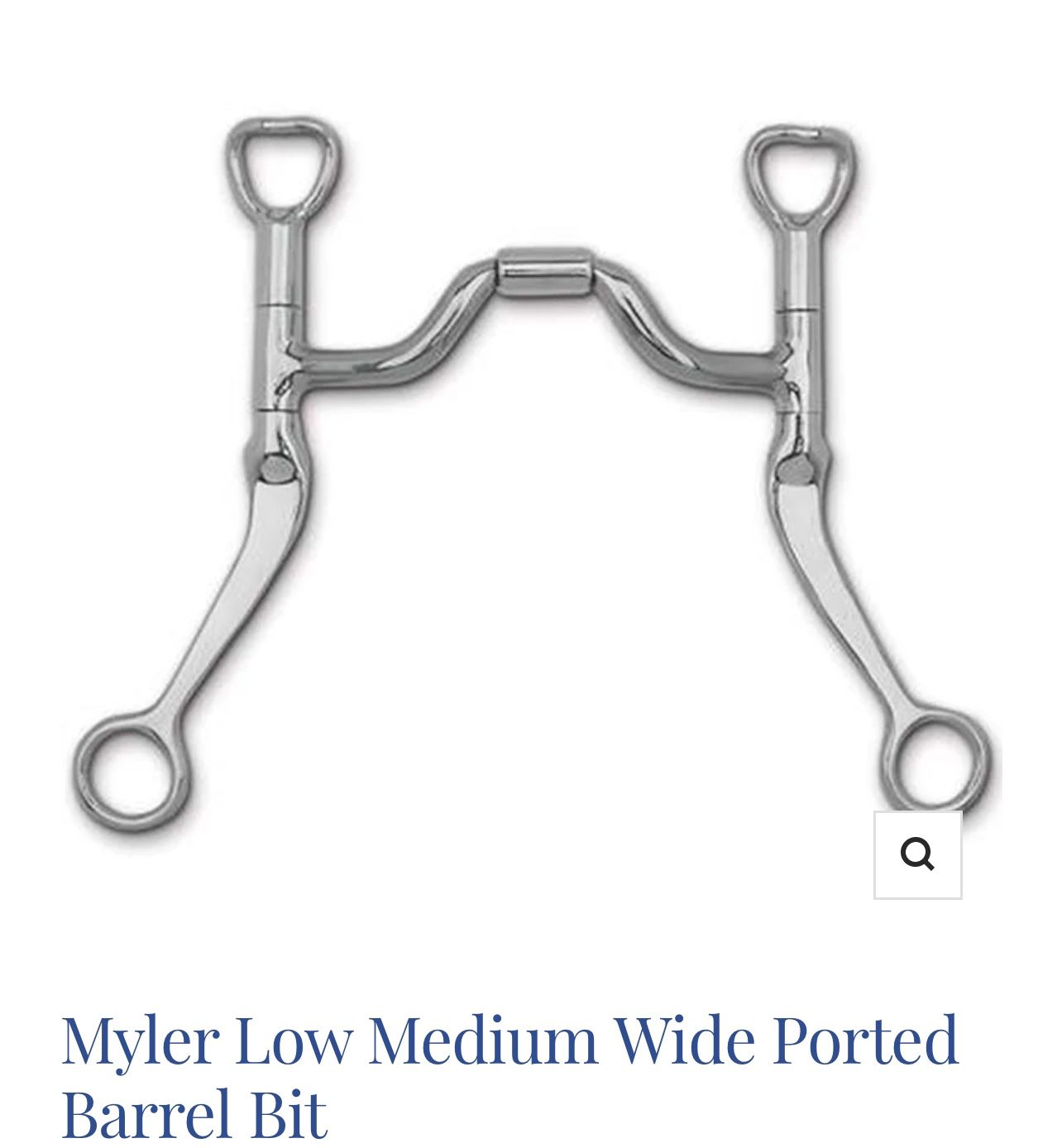 Myler Low Medium , Wide Ported Barrel, Horse Bit