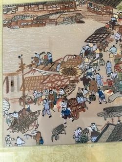 Silk hand-embroidery famous ancient painting of oriental art