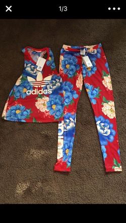Adidas legging set & sandals $65 a piece or $130 whole set