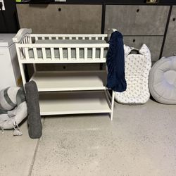 Kid Changing Table With Mattress & 2 Cover Sheet / Baby Bed Sleeping Etc.