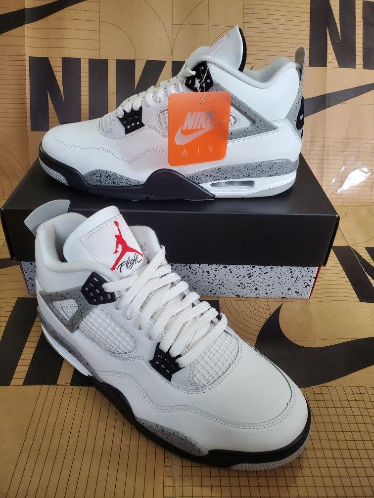 Air Jordan 4 Retro OG White Cement Men's Size 11