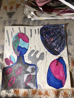 Abstract artwork for sale! 20”x20” mixed media on paper.