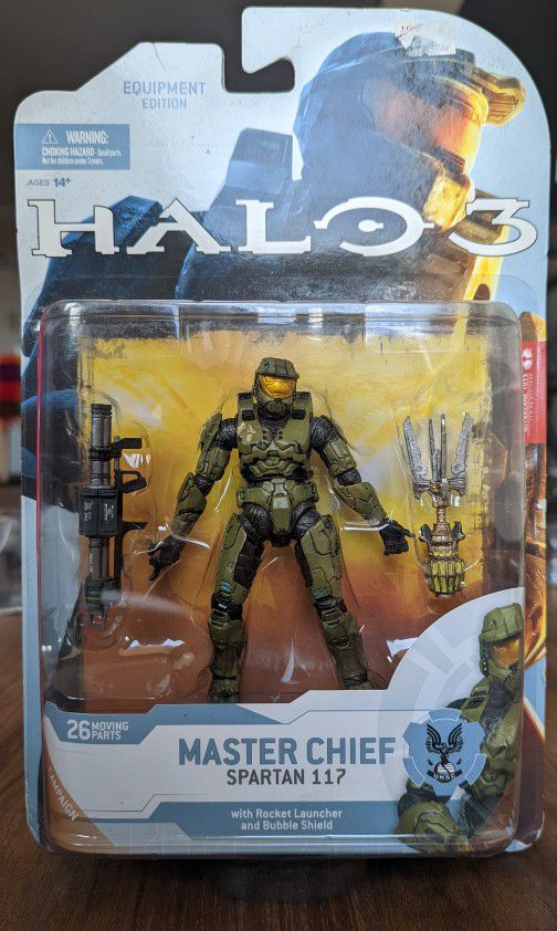 McFarlane Halo 3 Master Chief. Equipment Edition. New in card/box. NEGOTIABLE