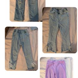 Toddler Girls Pants Jeans Fleece 4T