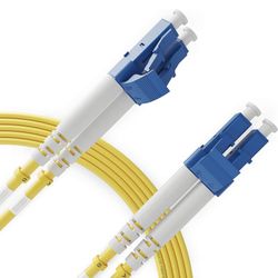 20m (65.6ft) LC to LC Fiber Patch Cable – UPC Single-Mode Duplex Fiber Optic Cable – 9/125µm core, Compatible with OS1 & OS2 – LSZH PUREOptics Series